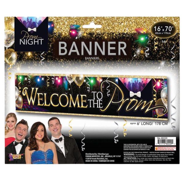 Plastic Banner – “Welcome To The Prom” – 16" x 70"