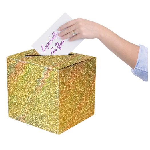 Prismatic All-Purpose Card Box – 9" x 9", Color: Gold
