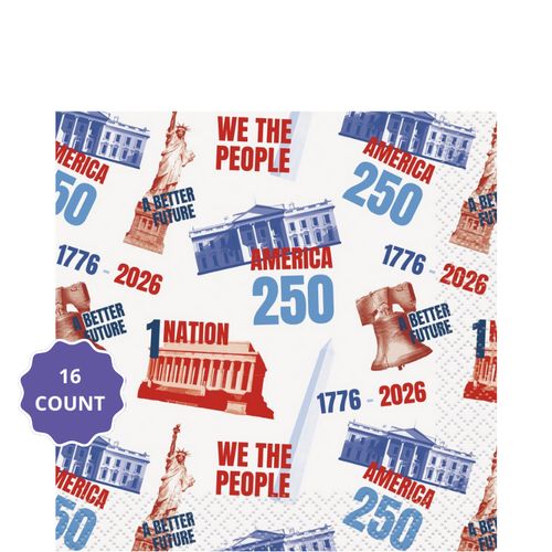 America 250th Beverage Napkins – 16 Count