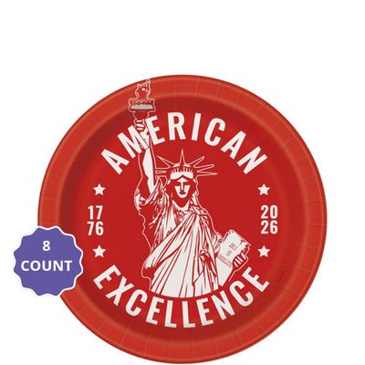 America 250th Round 7" Dessert Plates  8ct