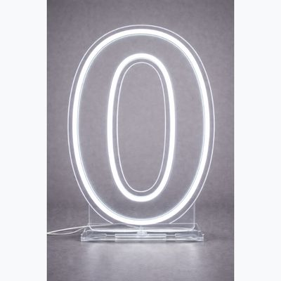24″ Tall LED Number Neon Sign – White (Stand-Up)