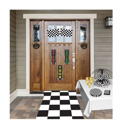 Checkered Runner – 24" x 10' (Indoor &amp; Outdoor Use)