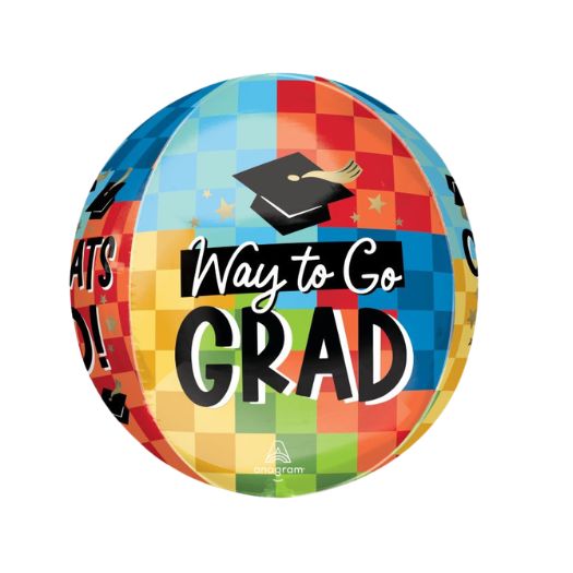 16" Congrats Grad Diploma Orbz Balloon