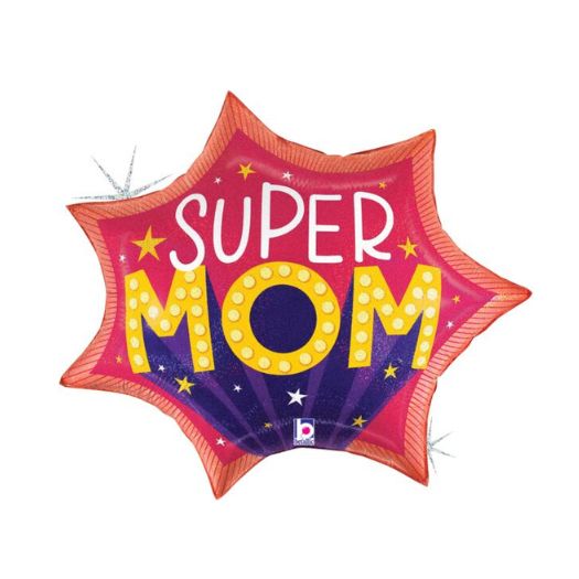 27" Super Mom Burst Balloon
