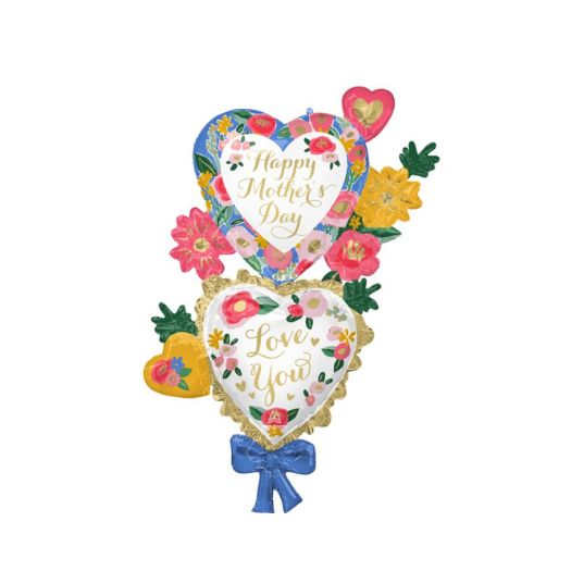 59" Painted Floral Mother’s Day Multi-Balloon