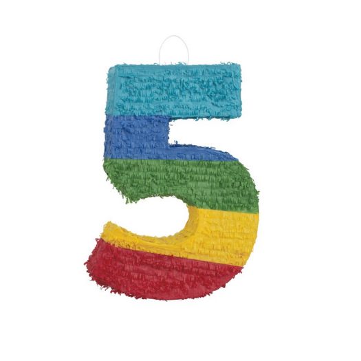 Number 5 Piñata ,15.00 x 4.00 x 21.00 in