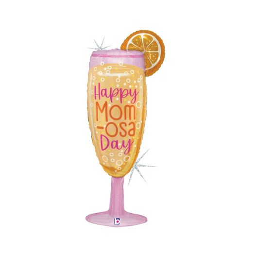 Happy Mom-osa Day Champagne Glass Balloon, 40"