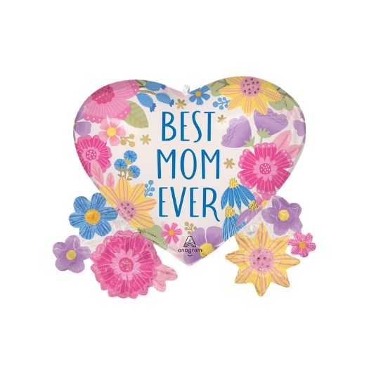 Best Mom Ever Botanical Lines Balloon, 29"