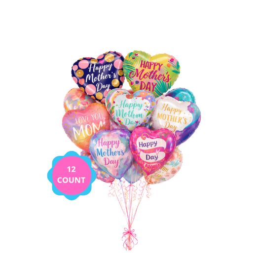 18" Mother’s Day Foil Balloons, 12-Count Bundle Deal