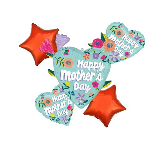 Mother’s Day Threaded Love Balloon Bouquet, 5-Piece Set