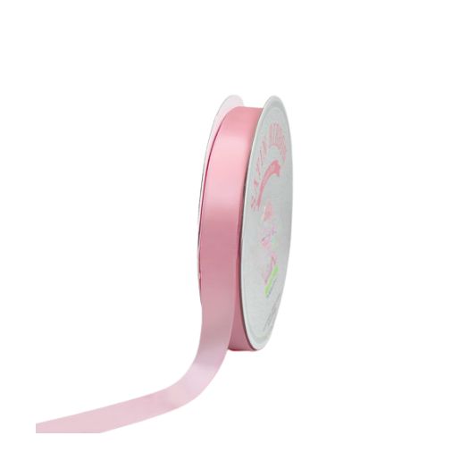 7/8" Single Face Satin Ribbon, 100 Yards, Color: Pink