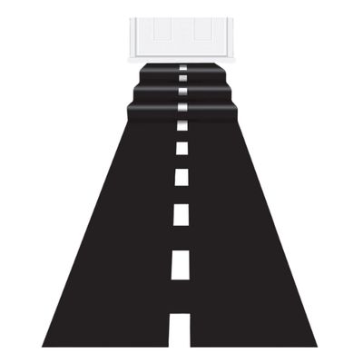 Racetrack Printed Runner with Double-Sided Tape, 24" x 10'