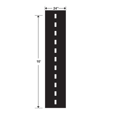 Racetrack Printed Runner with Double-Sided Tape, 24" x 10'