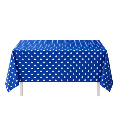 Polka Dot Plastic Table Cover, 54" x 108"