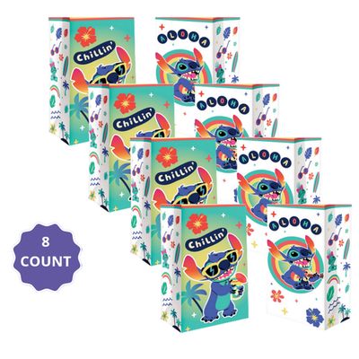 Stitch Printed Paper Kraft Bags, 8 Count