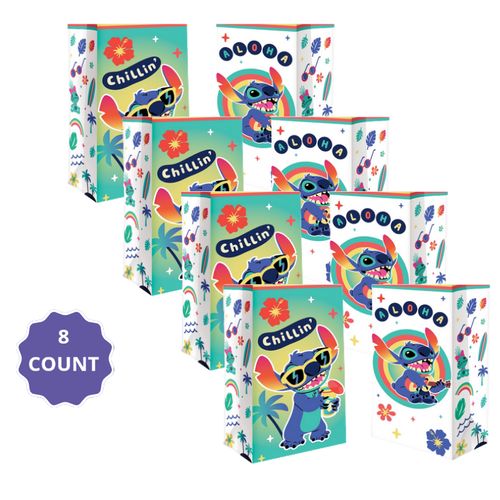 Stitch Printed Paper Kraft Bags, 8 Count