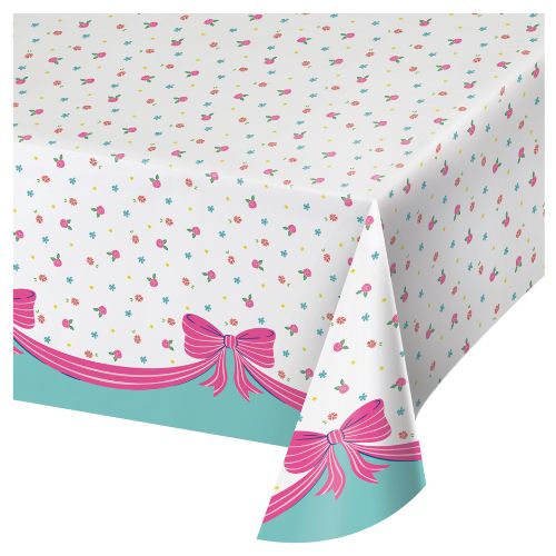 Bow Bash Paper Table Cover, 54" x 96" | Bow-Themed Party Décor