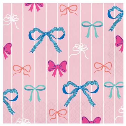 Bow Bash Lunch Napkins, 2-Ply, 16ct | Bow-Themed Party Supplies