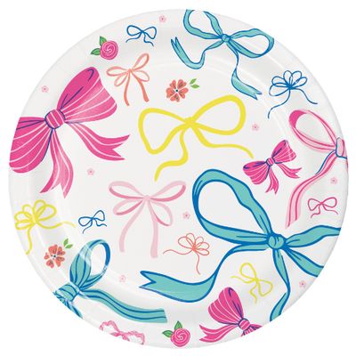 Bow Bash 9" Paper Dinner Plates, 8-Count