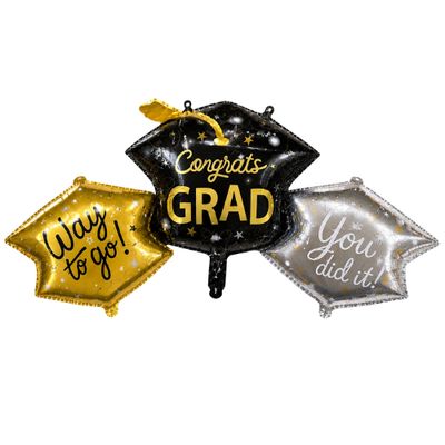 36" Congrats Grad “Way to Go! You Did It!” Graduation Balloon