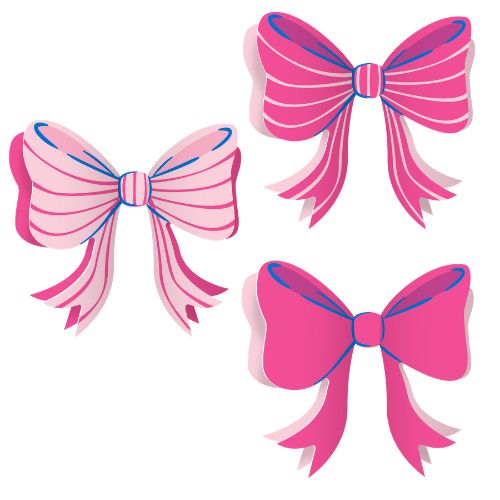 Bow Bash Wall Décor Party Decorations, 3 Count, 9.75" x 12.5"