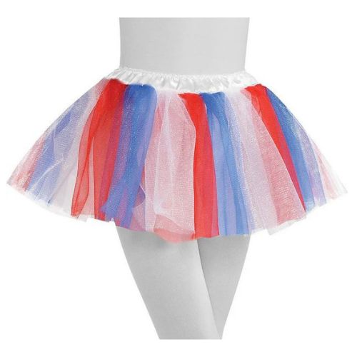 Blue, White &amp; Red Child Tutu Skirt S/M | Patriotic Costume Accessory