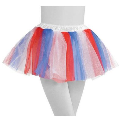 Blue, White &amp; Red Child Tutu Skirt S/M | Patriotic Costume Accessory