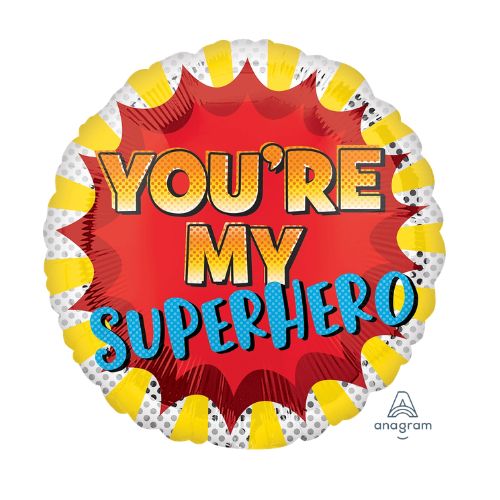 You're My Superhero Foil Balloon 18" | Father's Day Balloon Decoration