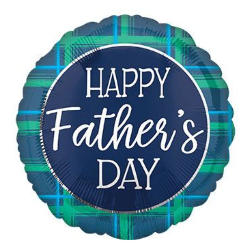 Happy Father's Day Checks Foil Balloon 18" | Father's Day Party Balloon
