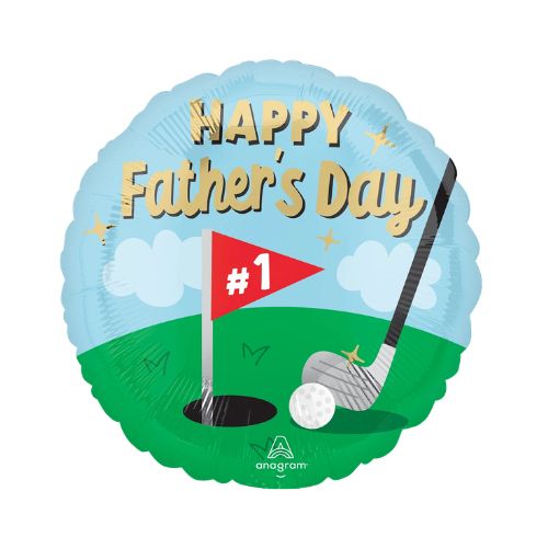 Happy Father's Day Tee-rific Dad Foil Balloon 18" | Golf Father's Day Balloon