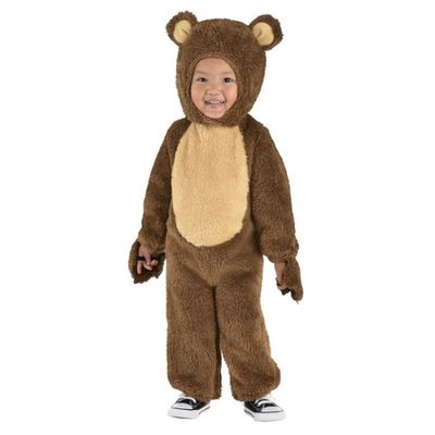 Cuddly Teddy Bear Costume for Kids | Jumpsuit &amp; Hood 2-Piece Costume Set