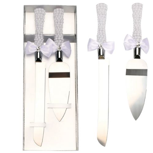 Wedding Cake Knife &amp; Server Set – Elegant Cake Cutting Set for Wedding Reception