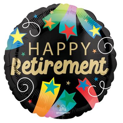 18" Happy Retirement Stars Foil Balloon – Retirement Party Balloon 18" Happy Retirement Stars Foil Balloon – Retirement Party Balloon