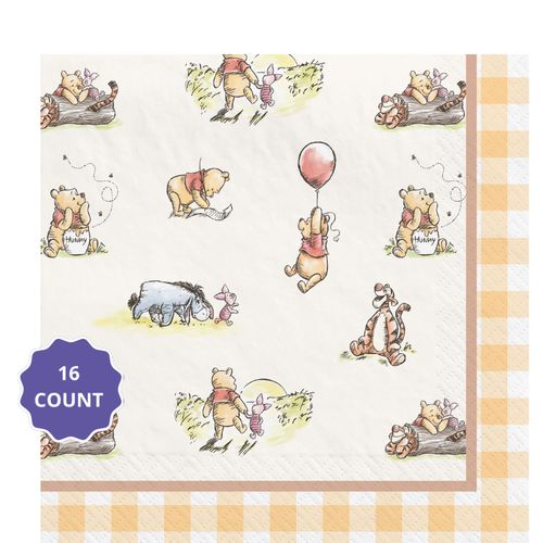 Winnie the Pooh Luncheon Napkins 16ct | Winnie the Pooh Party Napkins