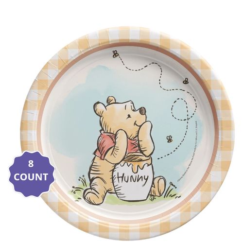 Winnie the Pooh 7" Round Dessert Plates | 8-Count Party Plates