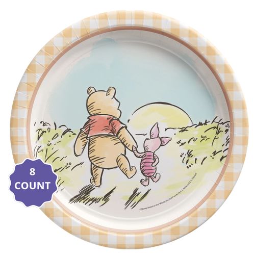 Winnie the Pooh 9" Round Dinner Plates | 8-Count Party Plates