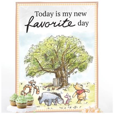 Winnie the Pooh Fabric Wall Hanging Décor 59" x 65" | Winnie the Pooh Party Backdrop