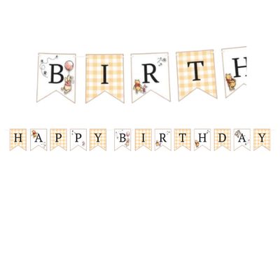 Winnie the Pooh Happy Birthday Letter Banner | Winnie the Pooh Birthday Decoration