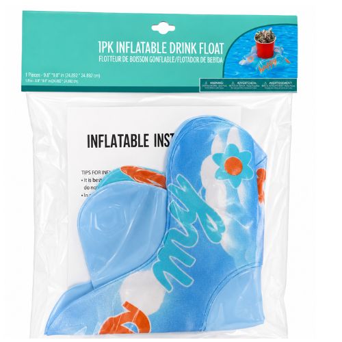 Inflatable Drink Float 9.8" x 9.8" | Floating Beverage Holder
