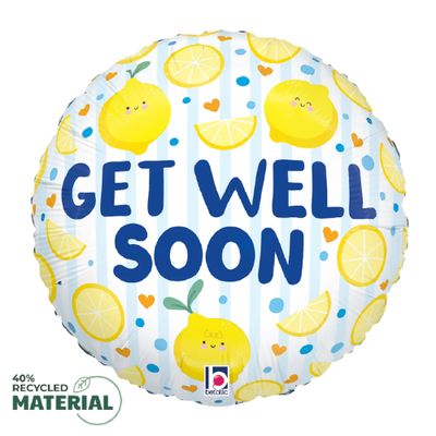 Get Well Soon Lemons Foil Balloon 18"
