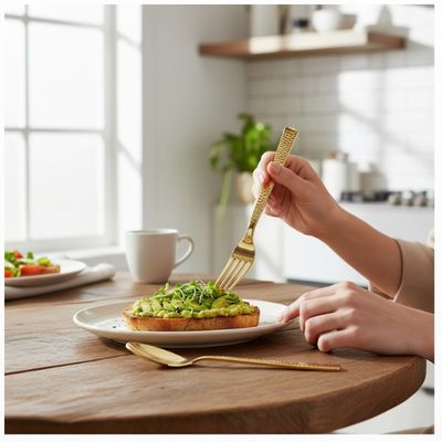 Gold Pebbled Metallic Premium Plastic Cutlery Combo 160ct