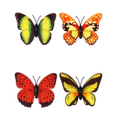 Medium Decorative Artificial Butterflies Assorted Colors 4ct | 2.6" x 2" Craft & Party Decorations Medium Decorative Artificial Butterflies Assorted Colors 4ct | 2.6" x 2" Craft & Party Decorations