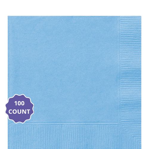 Powder Blue Lunch Napkins 100ct | 2-Ply Disposable Paper Napkins