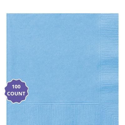 Powder Blue Lunch Napkins 100ct | 2-Ply Disposable Paper Napkins