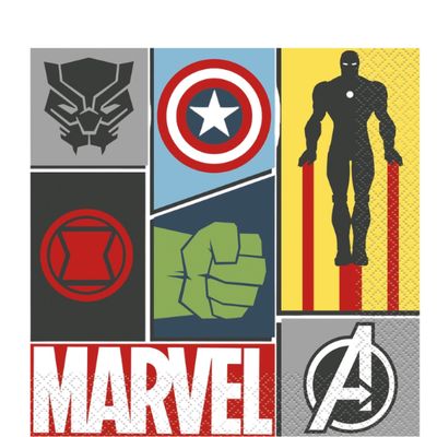 Marvel Avengers Luncheon Napkins 16ct | 2-Ply Birthday Party Napkins