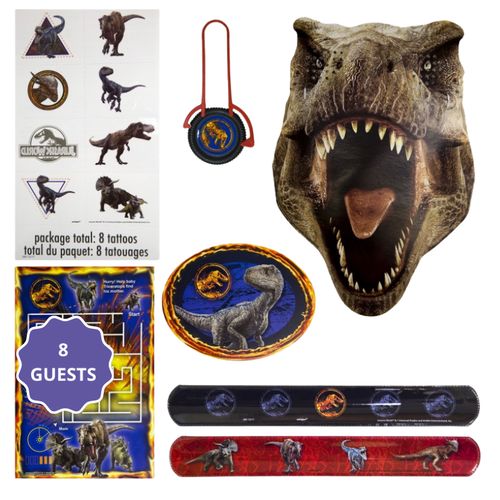 Jurassic World 2 Favor Pack 48ct | Dinosaur Party Favors for 8 Guests