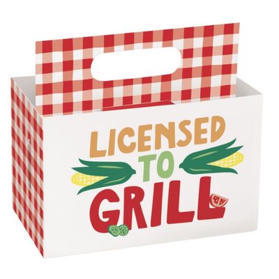 BBQ Party Utensil Caddy, 7.75" x 7" x 4.5"
