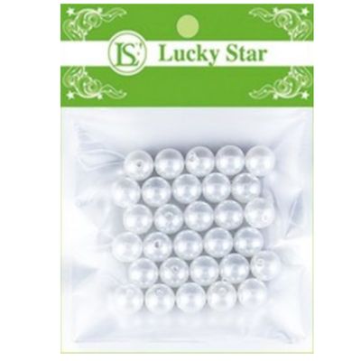 White 12mm Round Loose Pearl Beads for Crafts and Décor