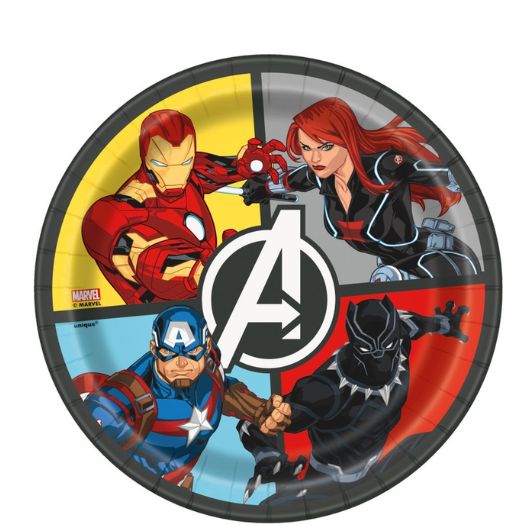 Avengers Round 7" Dessert Plates, 8ct