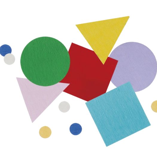 Primary Color Geometric Shape Foil Confetti – 2 oz
